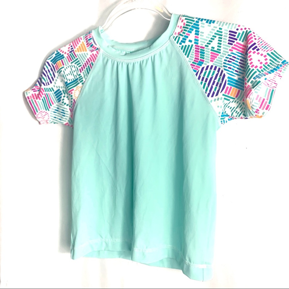 Joe Boxer Girls Blue Rash Guard Top - Picture 2 of 7